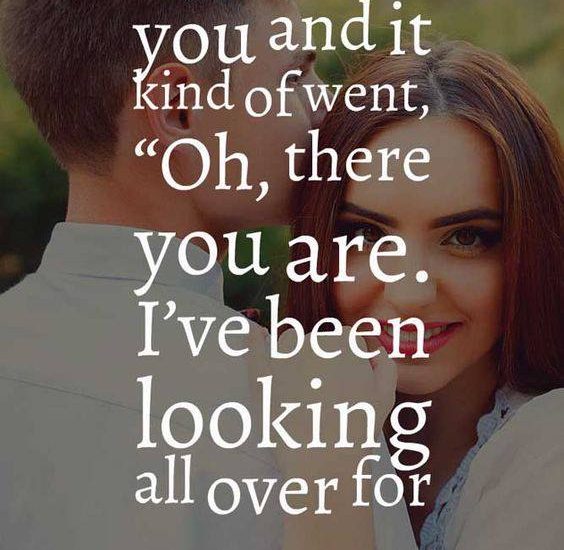 And then my soul saw you and it kind of went, Oh, there you are. I've been looking all over for you.