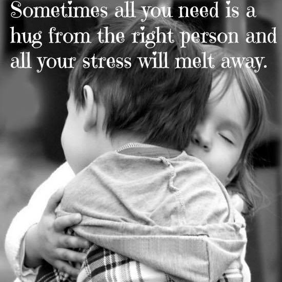 Sometimes all you need is a hug from the right person and all your stress will melt away.