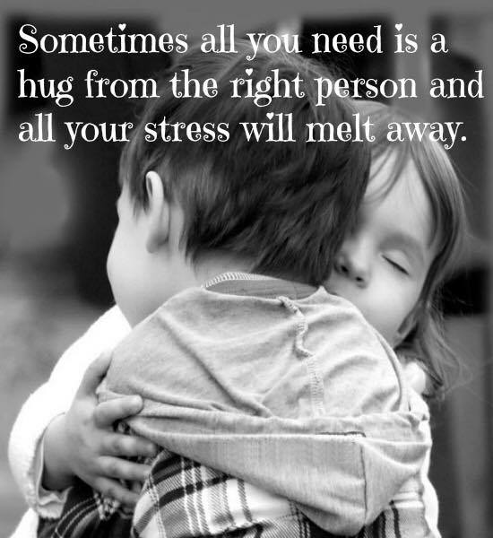 Sometimes all you need is a hug from the right person and all your stress will melt away.