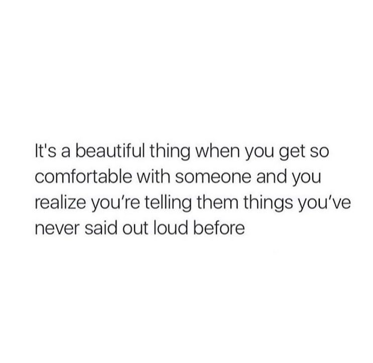 It's a beautiful thing when you get so comfortable with someone