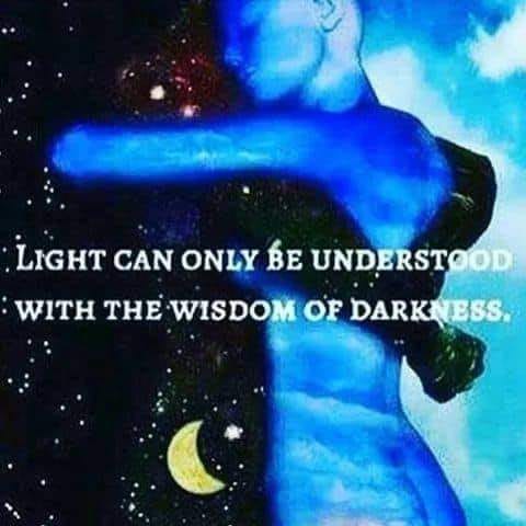 Light can only be understood with the wisdom of darkness