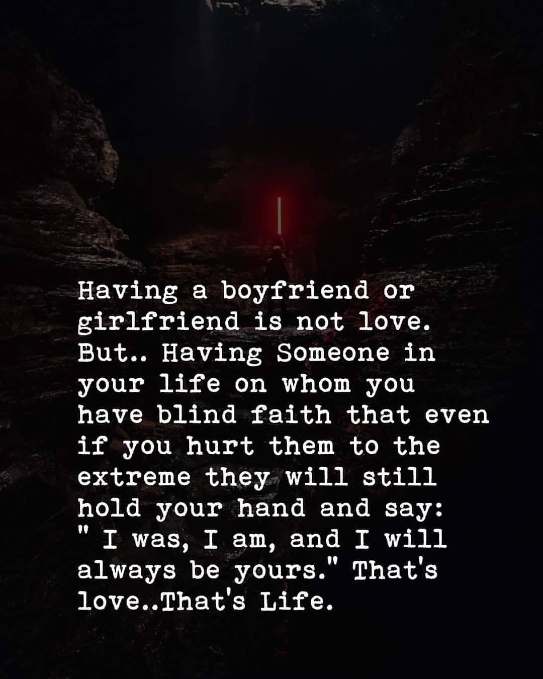 Having a boyfriend or girlfriend is not love. But..