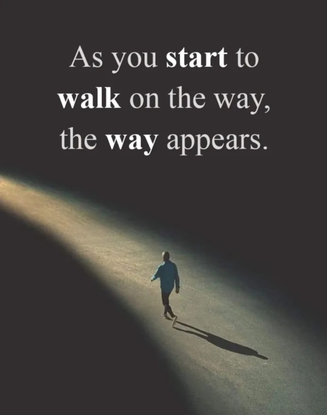 As you stars to walk on the way the way appears